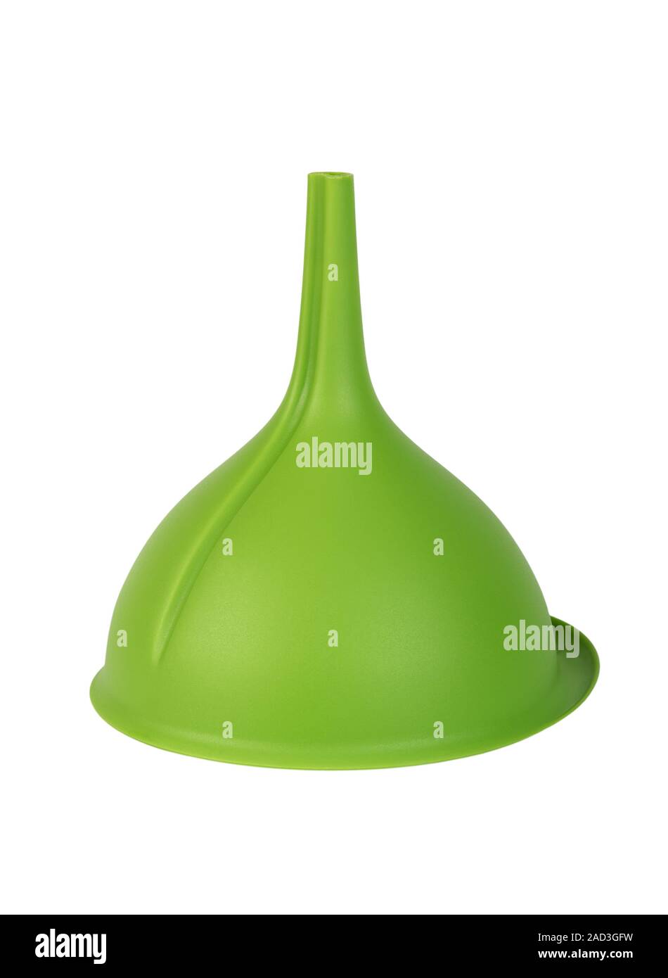 Green plastic kitchen funnel isolated on white background Stock Photo ...