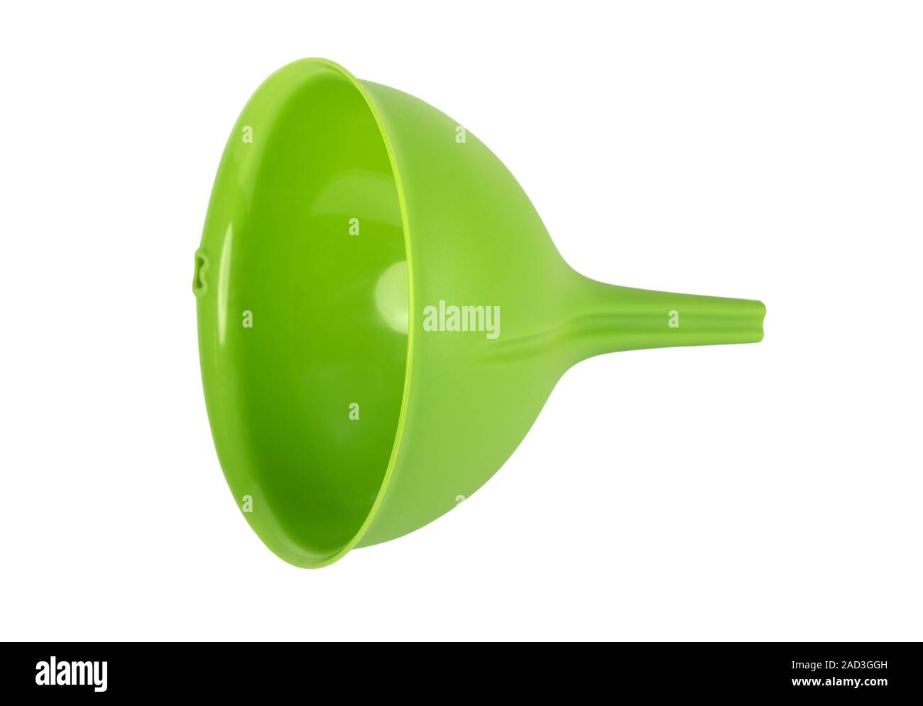 Green plastic kitchen funnel isolated on white background Stock Photo ...