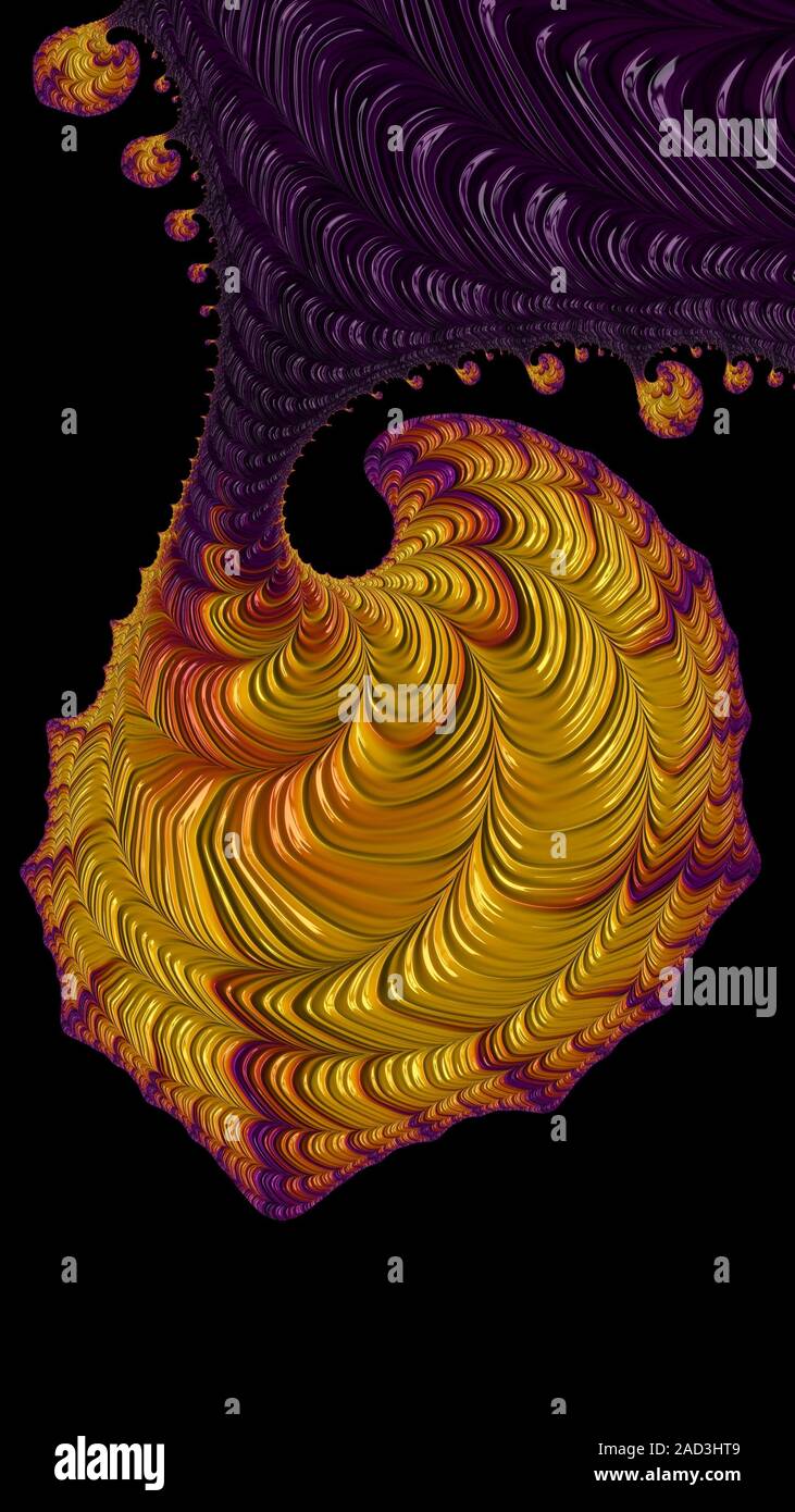 Artfully 3D rendering fractal, fanciful abstract illustration and ...