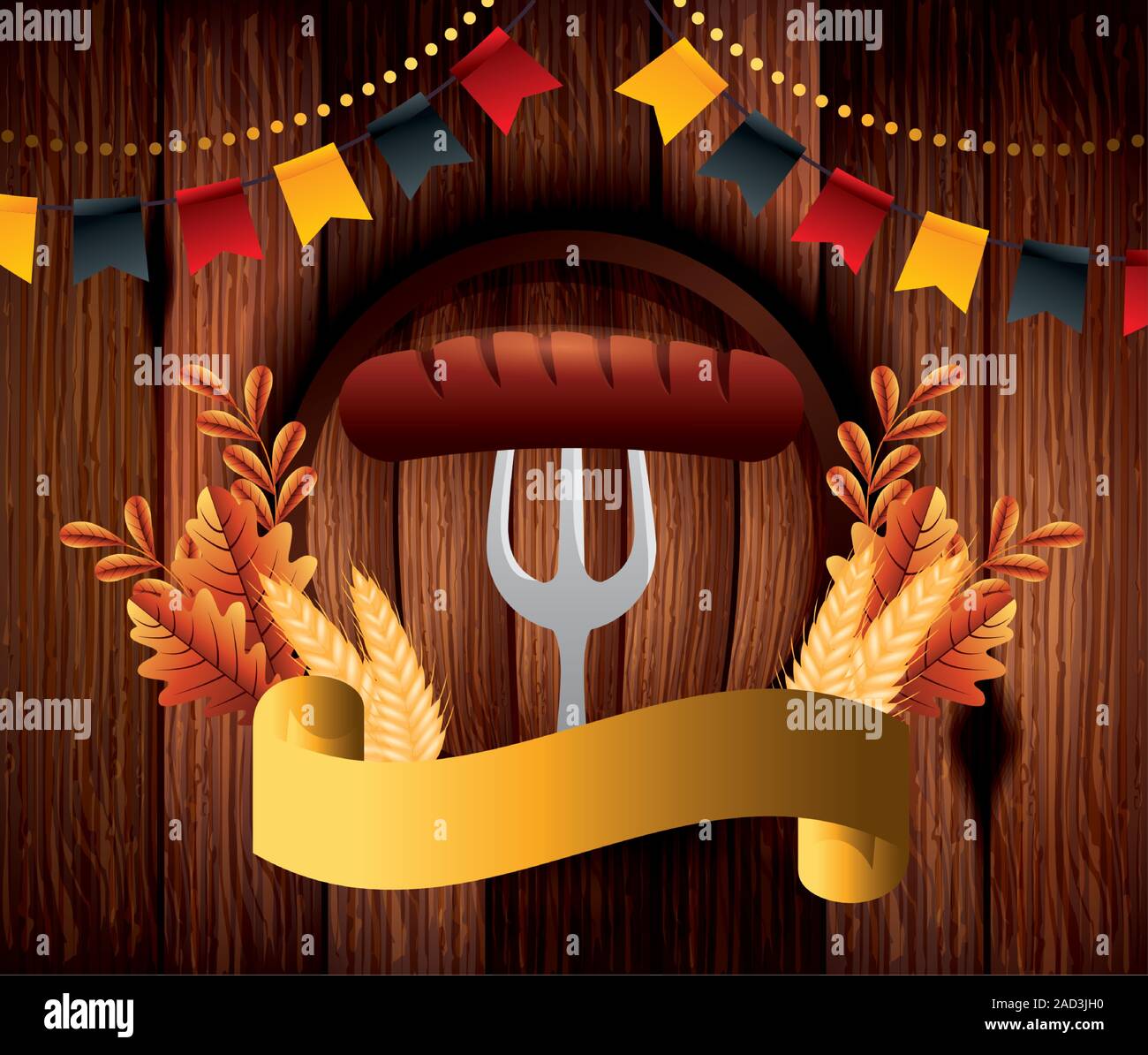 Germany oktoberfest sausage vector design Stock Vector Image & Art - Alamy
