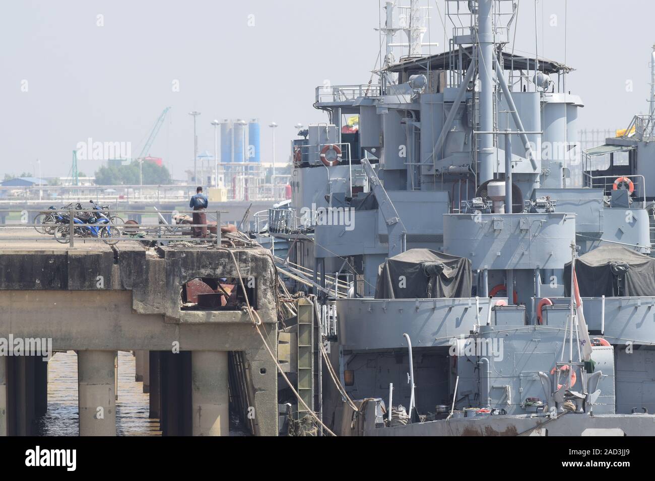 Myanmar Navy in Yangon Docks, Yangon, Myanmar Stock Photo Alamy