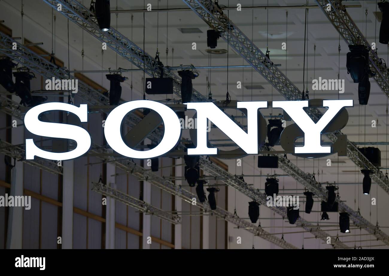 Logo Sony, Internationale Funkaustellung, Berlin 2019, Deutschland Stock Photo