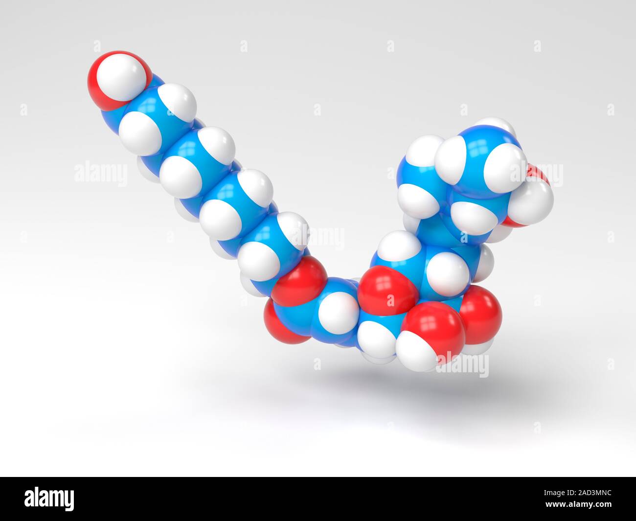 Mupirocin molecule. Computer illustration showing the molecular