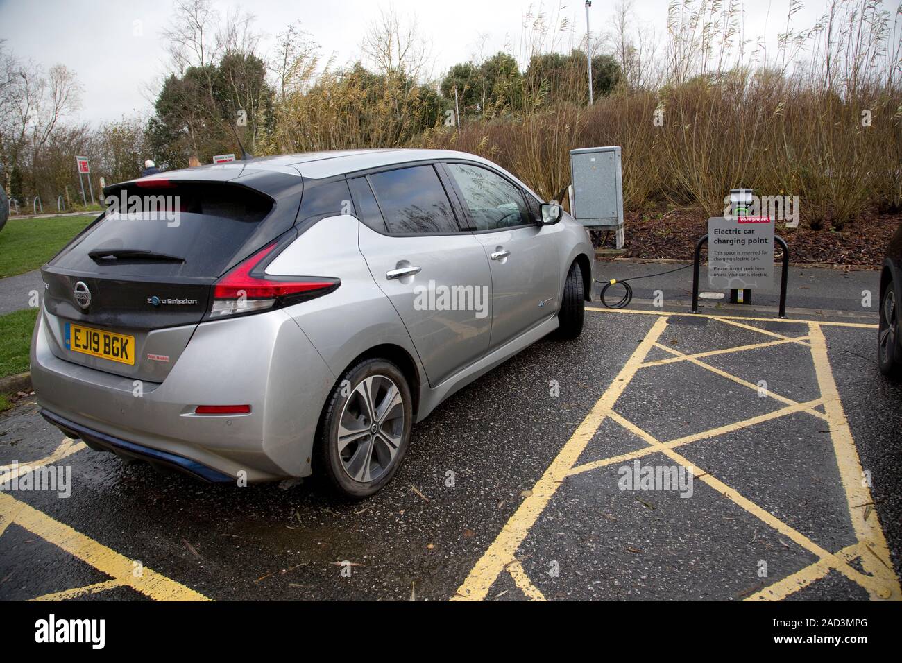 Freeofcharge electric car charging point, Eden Project, Cornwall UK