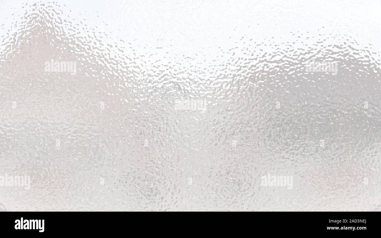 Light matte surface. Plastic glass. Frosted winter window glass. White