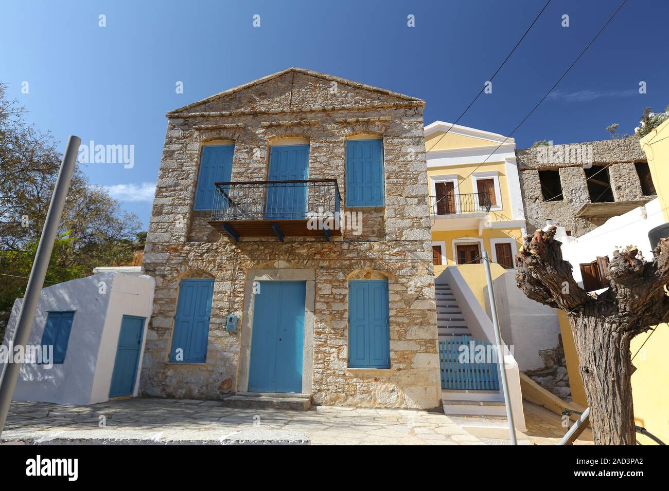 Traditional House in Symi Island in Greece Stock Photo Alamy