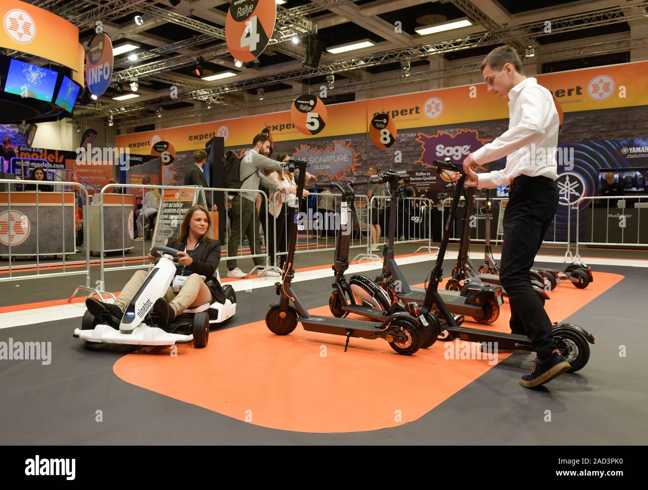 Emobility auf dem Stand von Expert, Internationale Funkaustellung, Berlin 2019, Deutschland Stock Photo