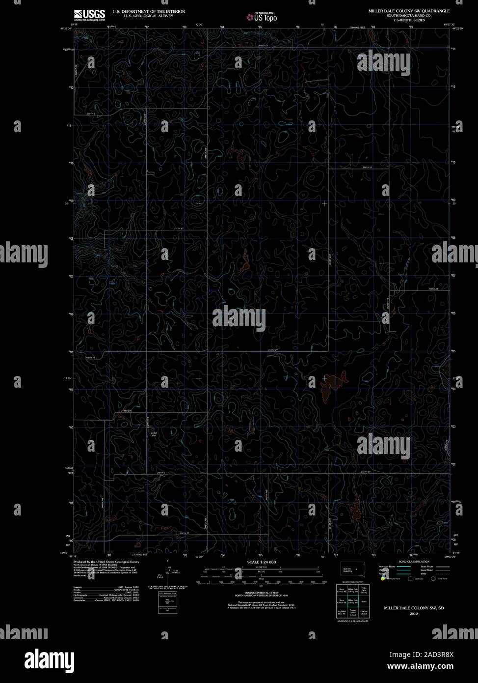 Miller south dakota map hires stock photography and images Alamy