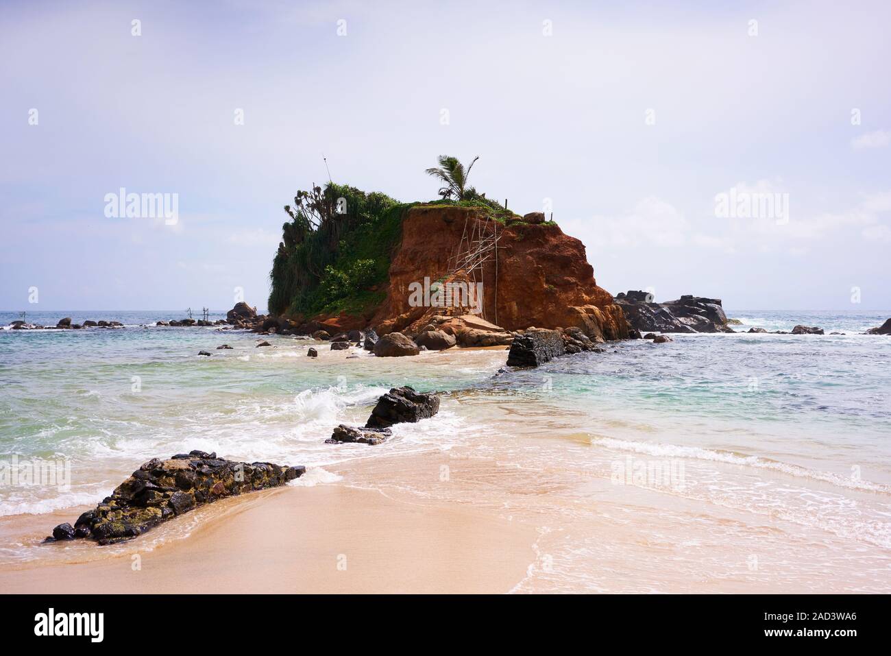 Gorgeous Parrot rock in Mirissa, Sri Lanka Stock Photo