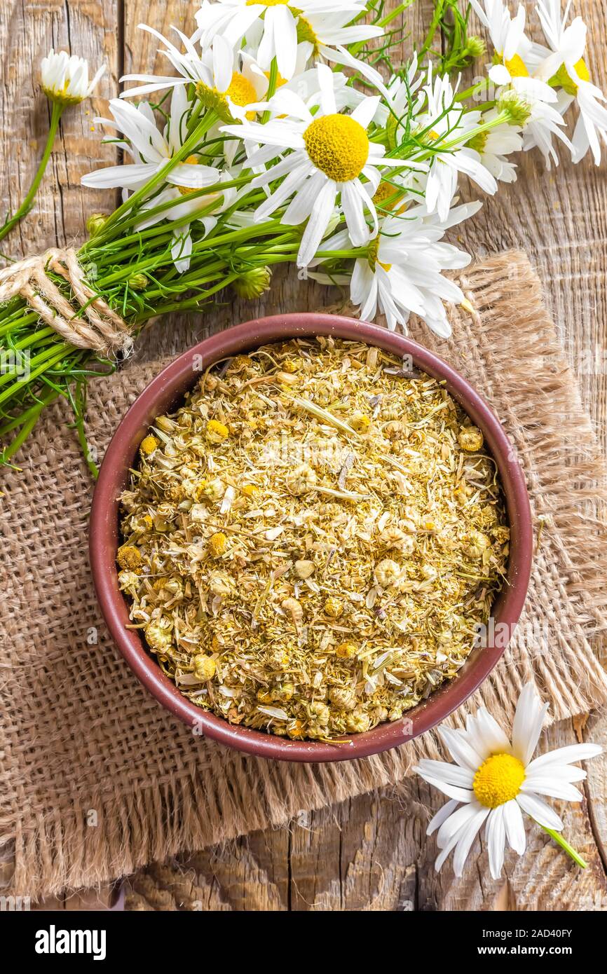 Dried Chamomile Flowers High Resolution Stock Photography And Images Alamy