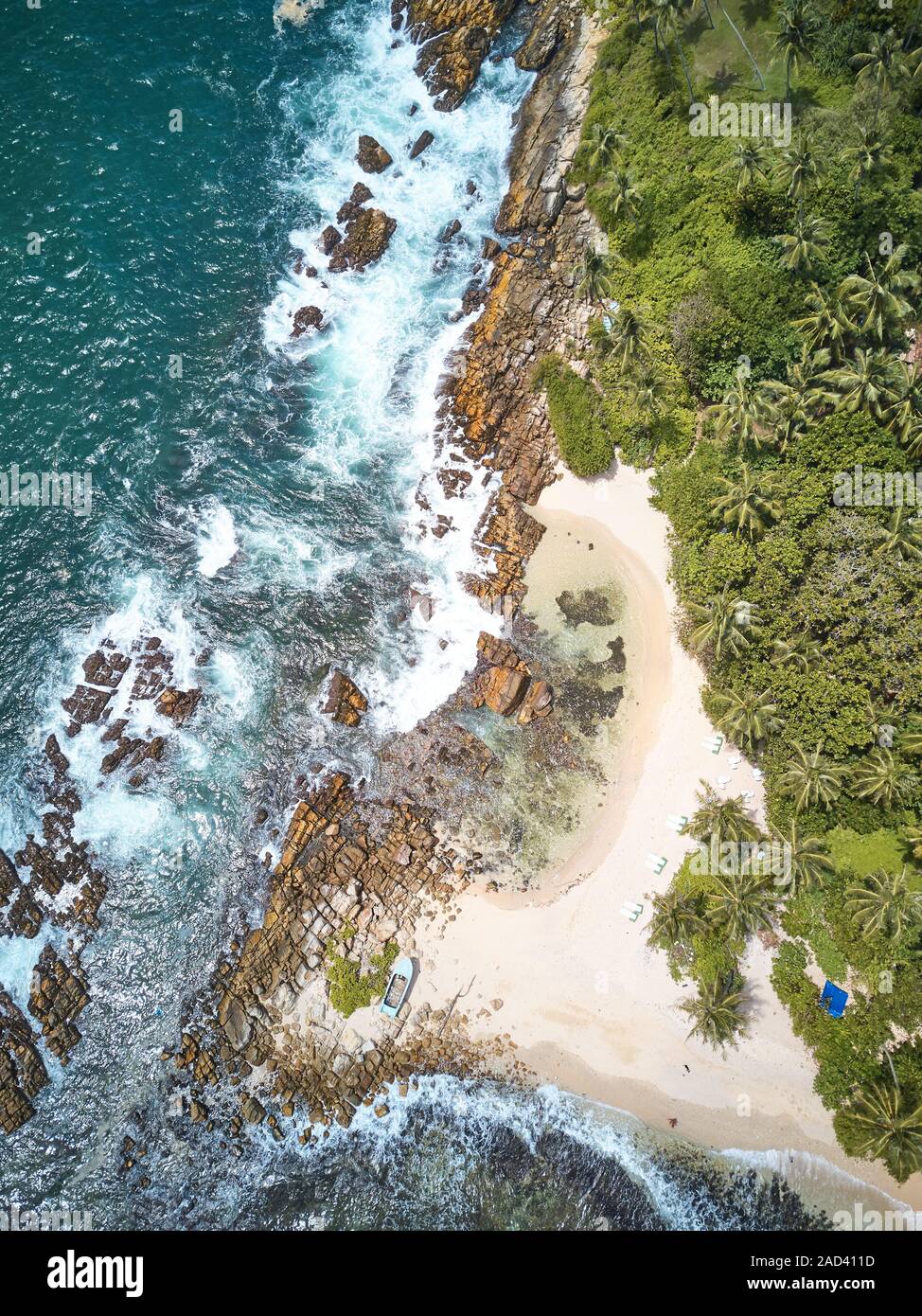 Secret Beach near Mirissa in Sri Lanka. A beautiful hidden beach away from the busier center