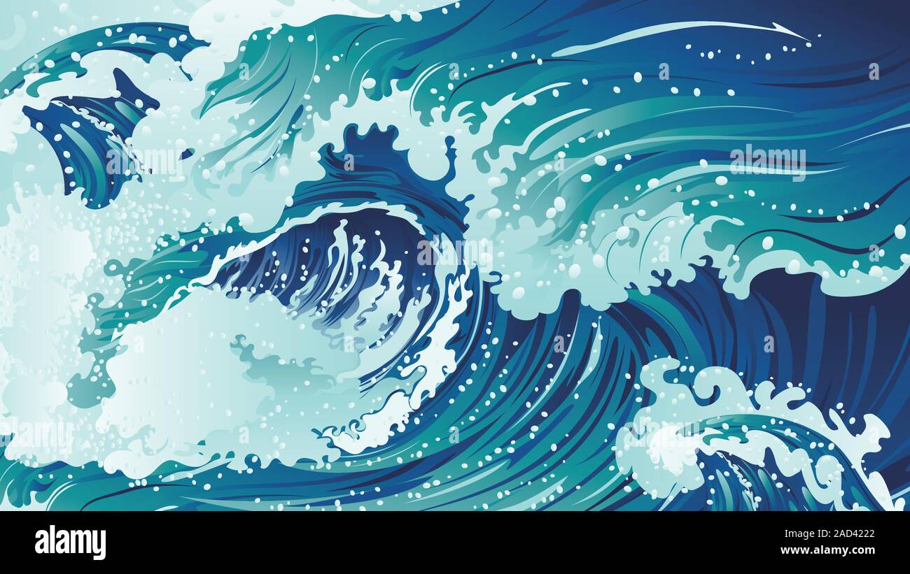Big rushing sea or ocean waves design Stock Vector Image & Art - Alamy Big rushing sea or ocean waves design Stock Vector Image & Art - Alamy