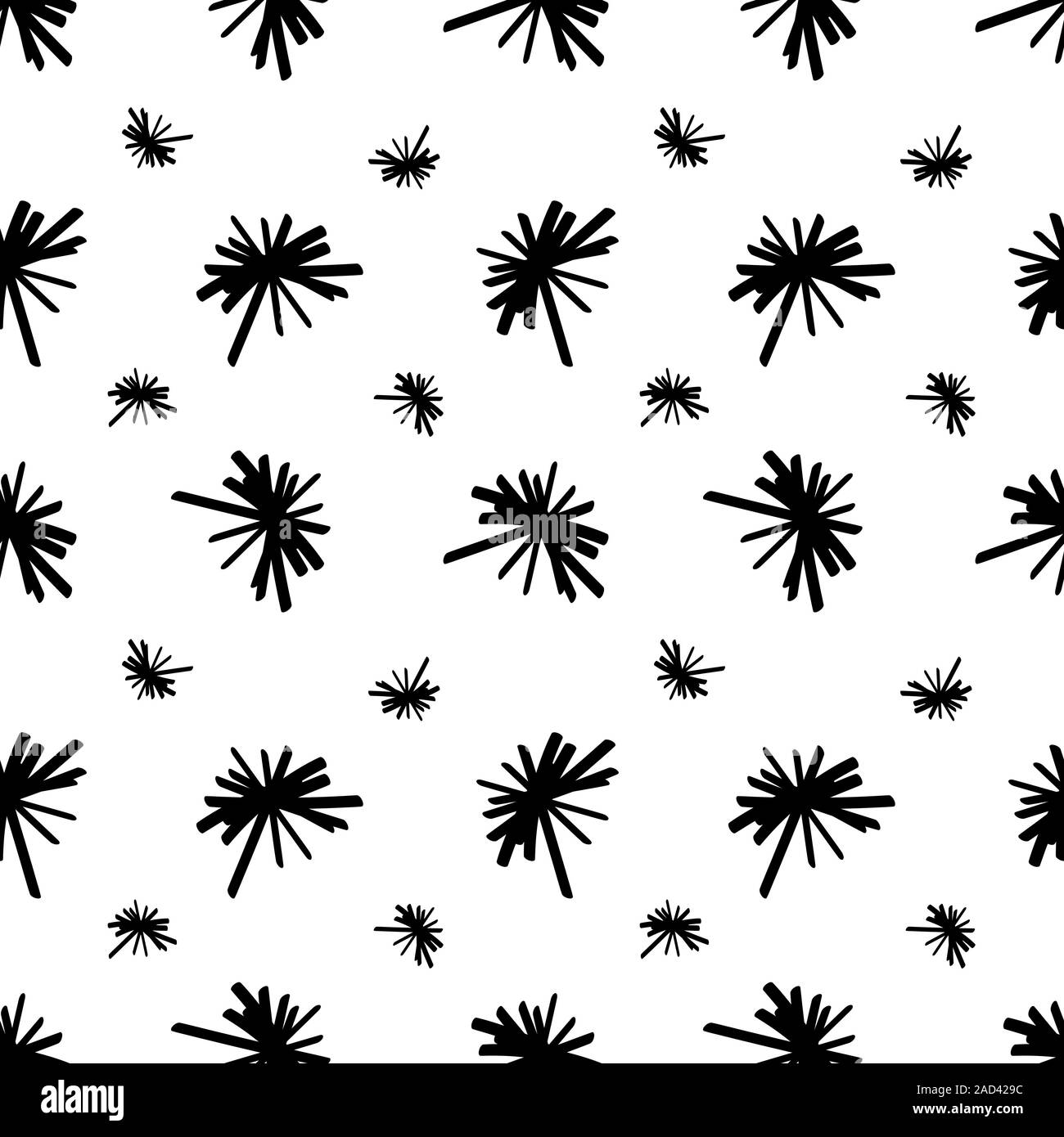 Seamless pattern with black spots on white background. Abstract ...