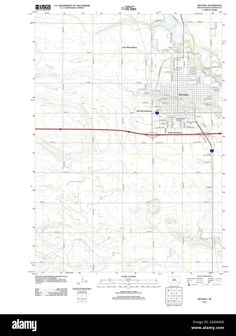 Map Of Mitchell South Dakota Cut Out Stock Images Pictures Alamy   Usgs Topo Map South Dakota Sd Mitchell 20120618 Tm Restoration 2AD44E8 