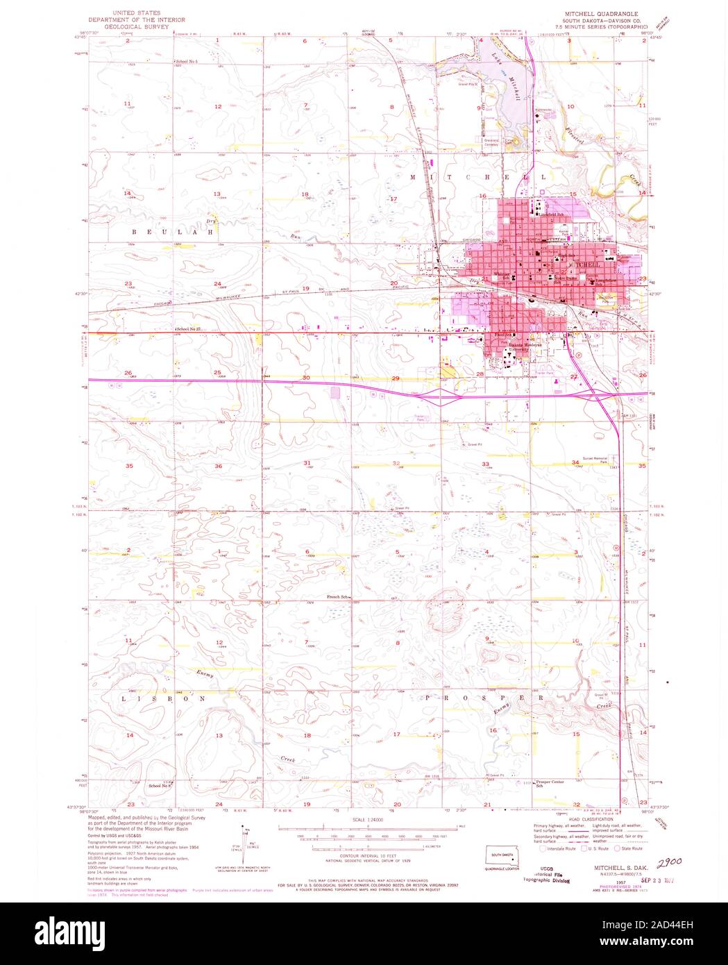 Map of mitchell south dakota hires stock photography and images Alamy