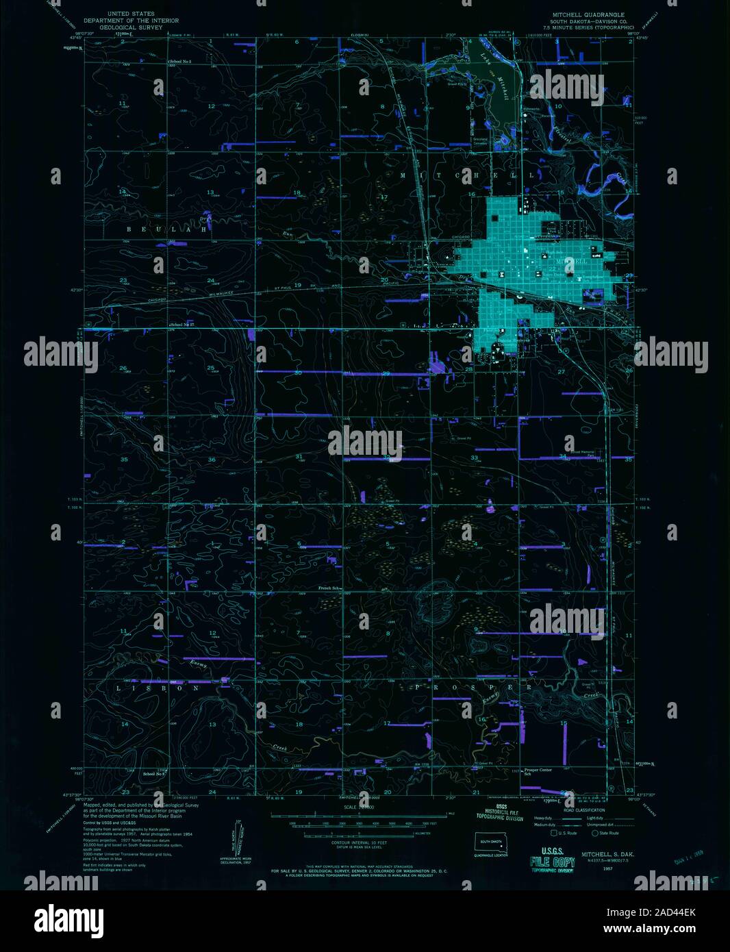 Mitchell south dakota map hires stock photography and images Alamy