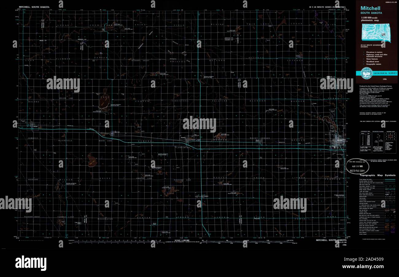 Map of mitchell south dakota hires stock photography and images Alamy