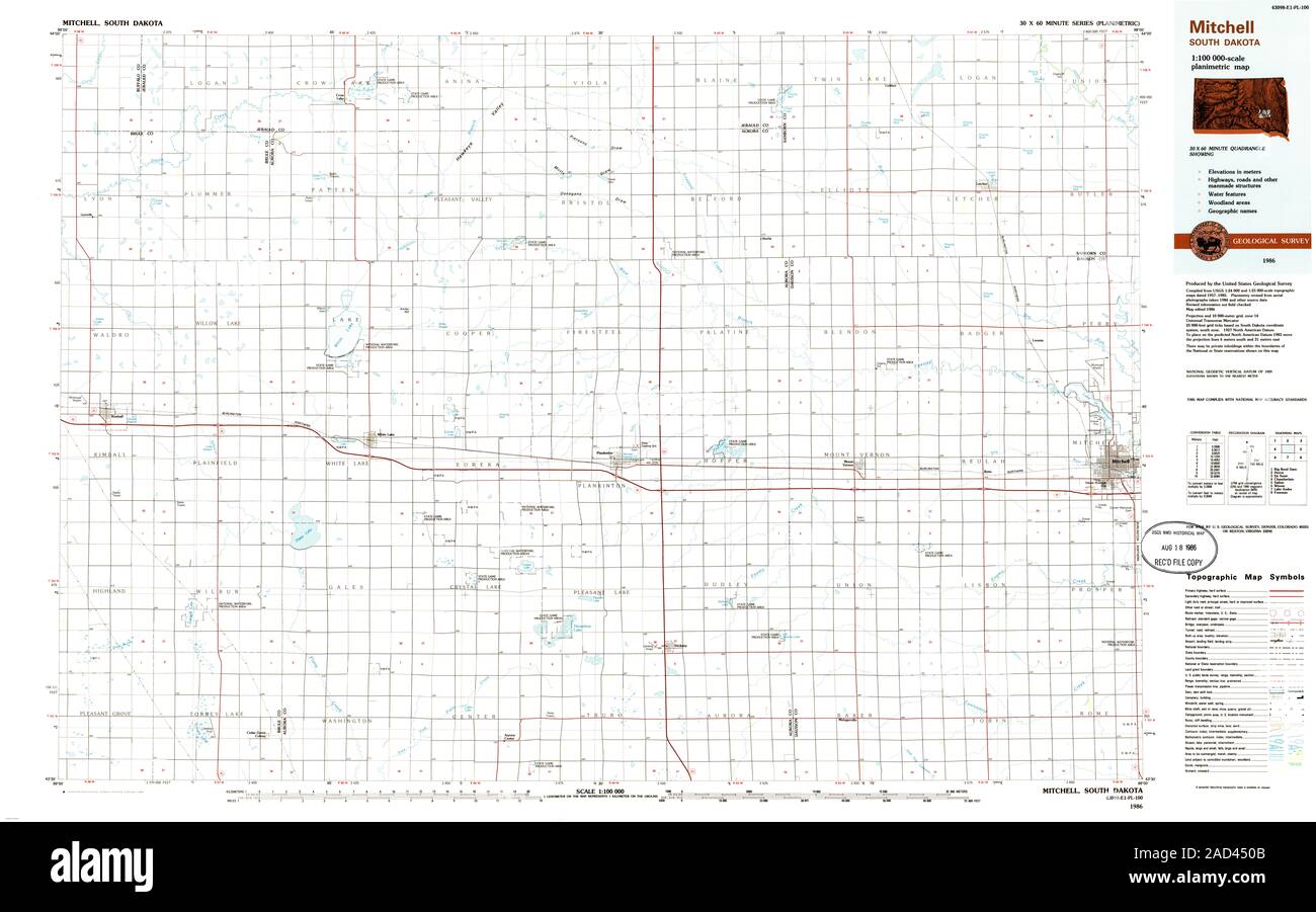 Map of mitchell south dakota hires stock photography and images Alamy