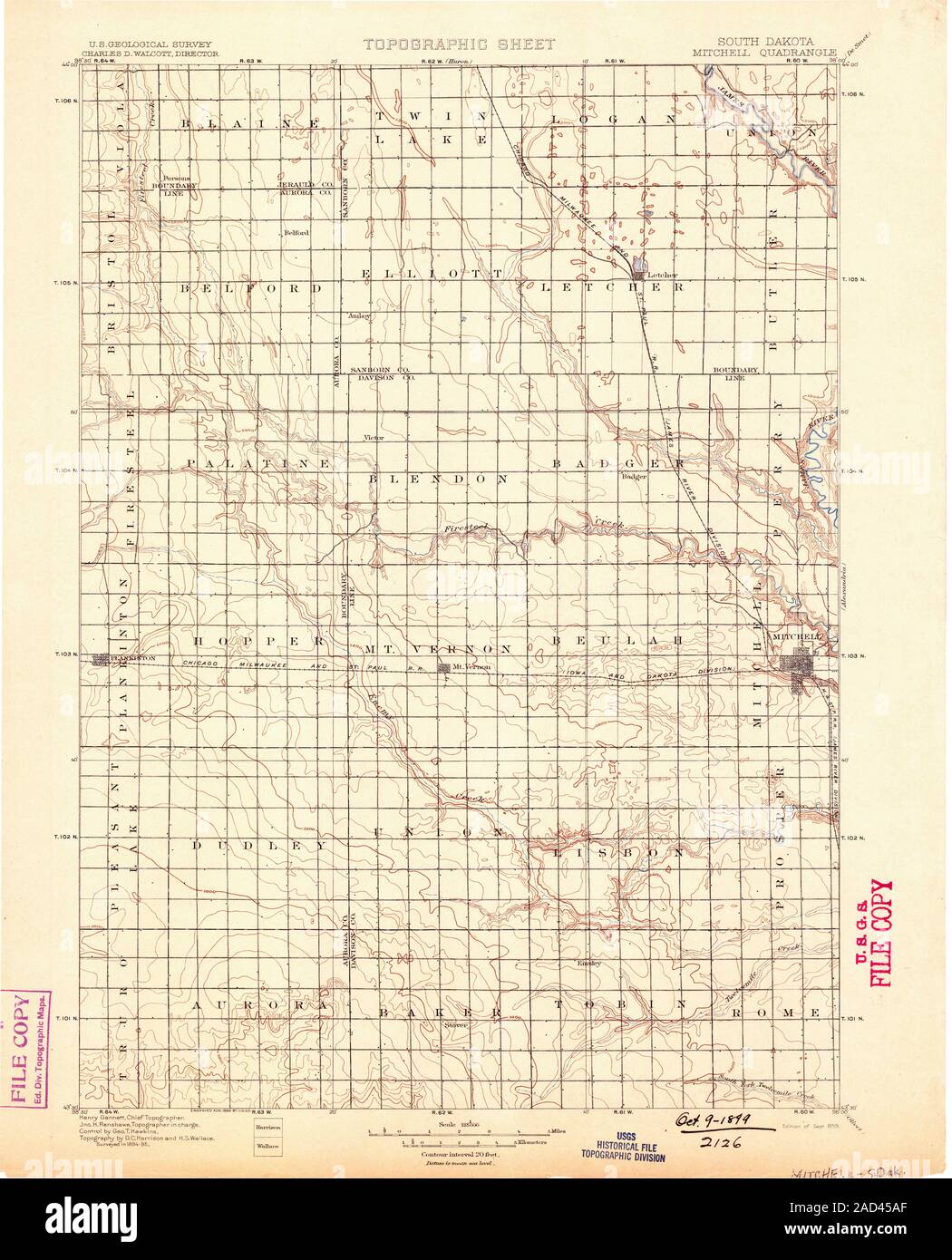 Mitchell south dakota map hires stock photography and images Alamy