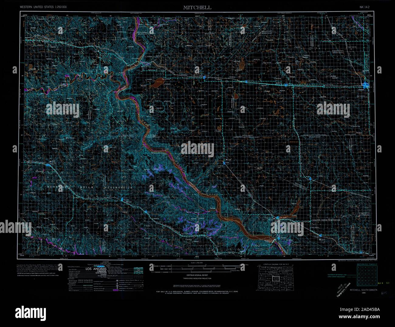 Mitchell south dakota map hires stock photography and images Alamy