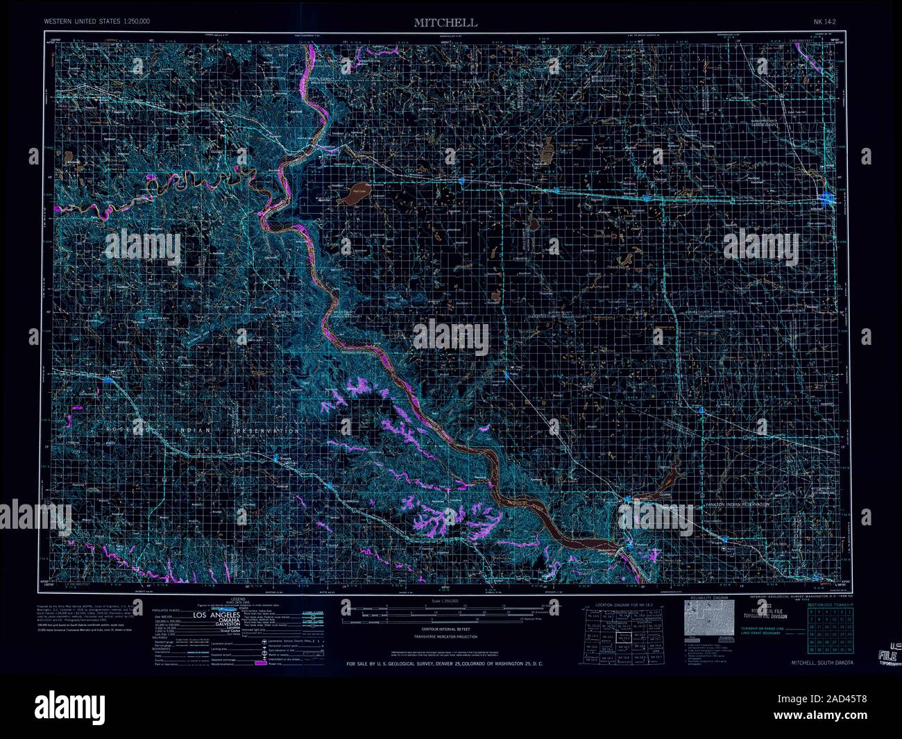 Mitchell south dakota map hires stock photography and images Alamy