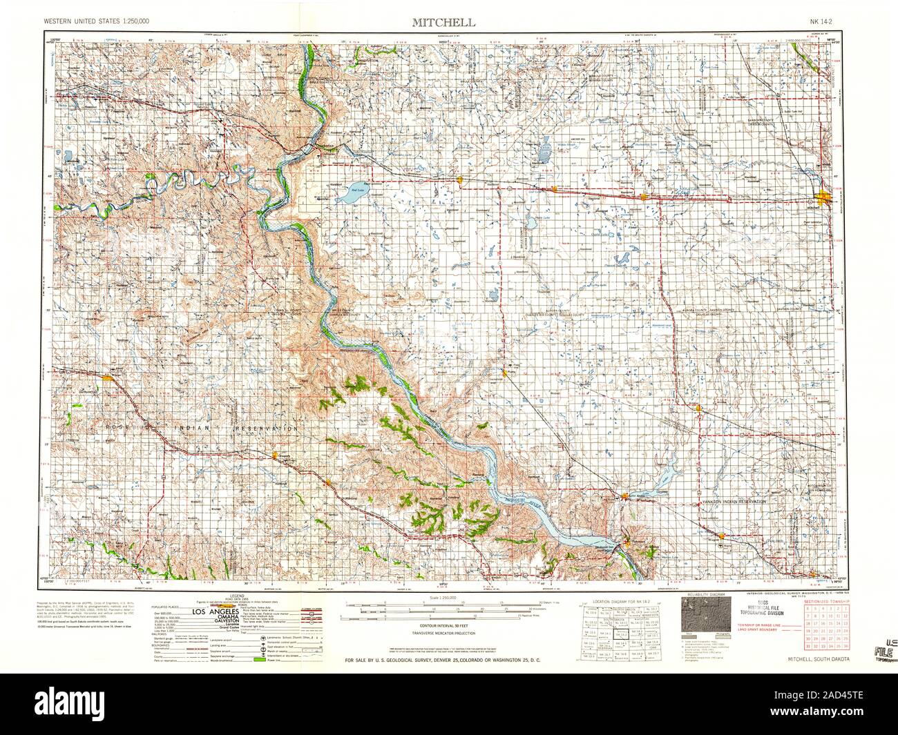Map of mitchell south dakota Cut Out Stock Images & Pictures Alamy