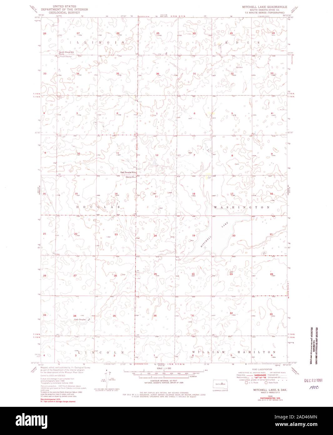 Map of mitchell south dakota hires stock photography and images Alamy