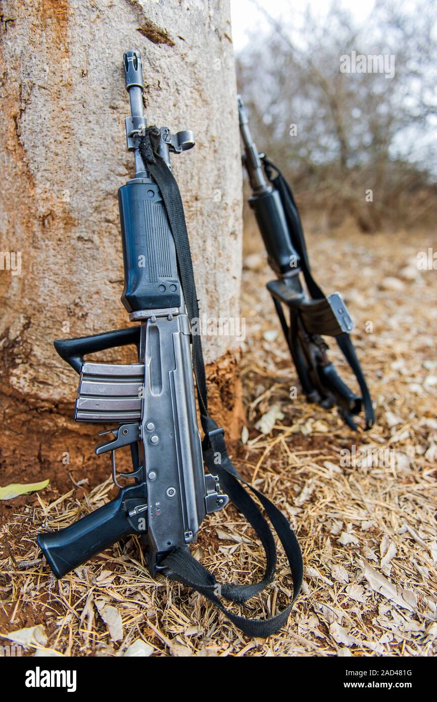 Rhino security patrol guns. These are compact R5 carbine assault rifles ...