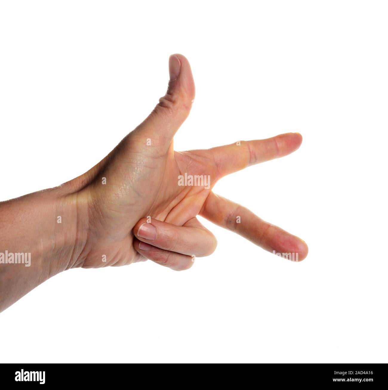 Fleming's lefthand rule for motors. This is a visual aid to help work out the direction of a