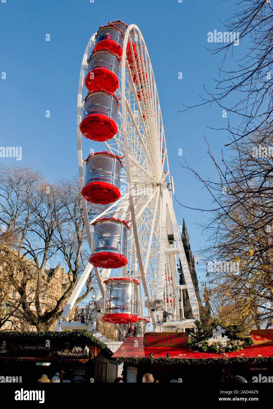 Big Wheel. Forth 1 Wheel. Edinburgh Christmas market. Scotland Stock