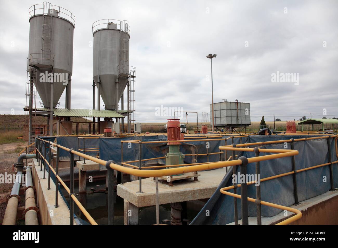 Acid mine drainage plant. Exterior of Brug Sprut acid mine drainage