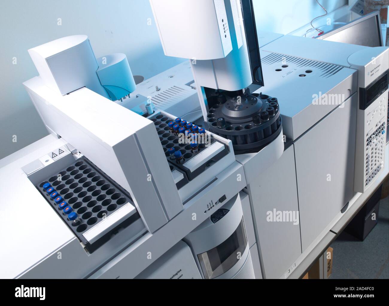 Polycyclic aromatic hydrocarbon analysis. Combined gas chromatograph ...