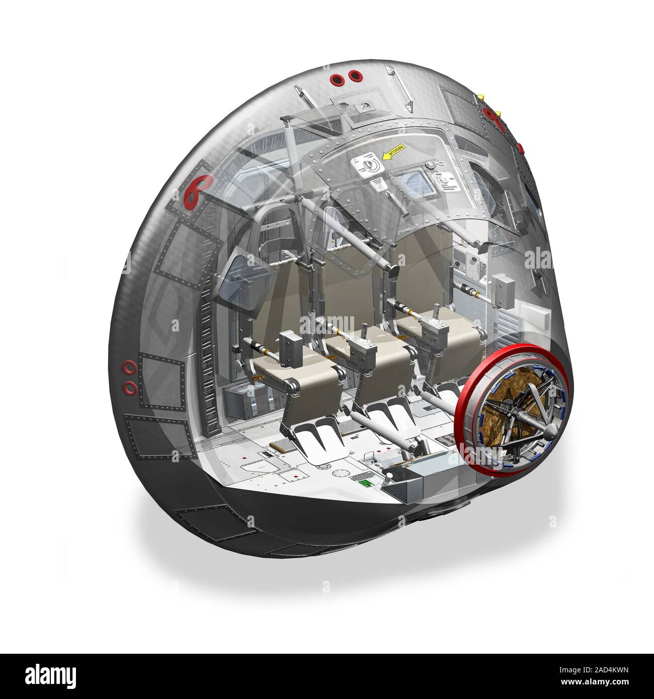 Apollo Command Module, cutaway illustration. This spacecraft was used ...