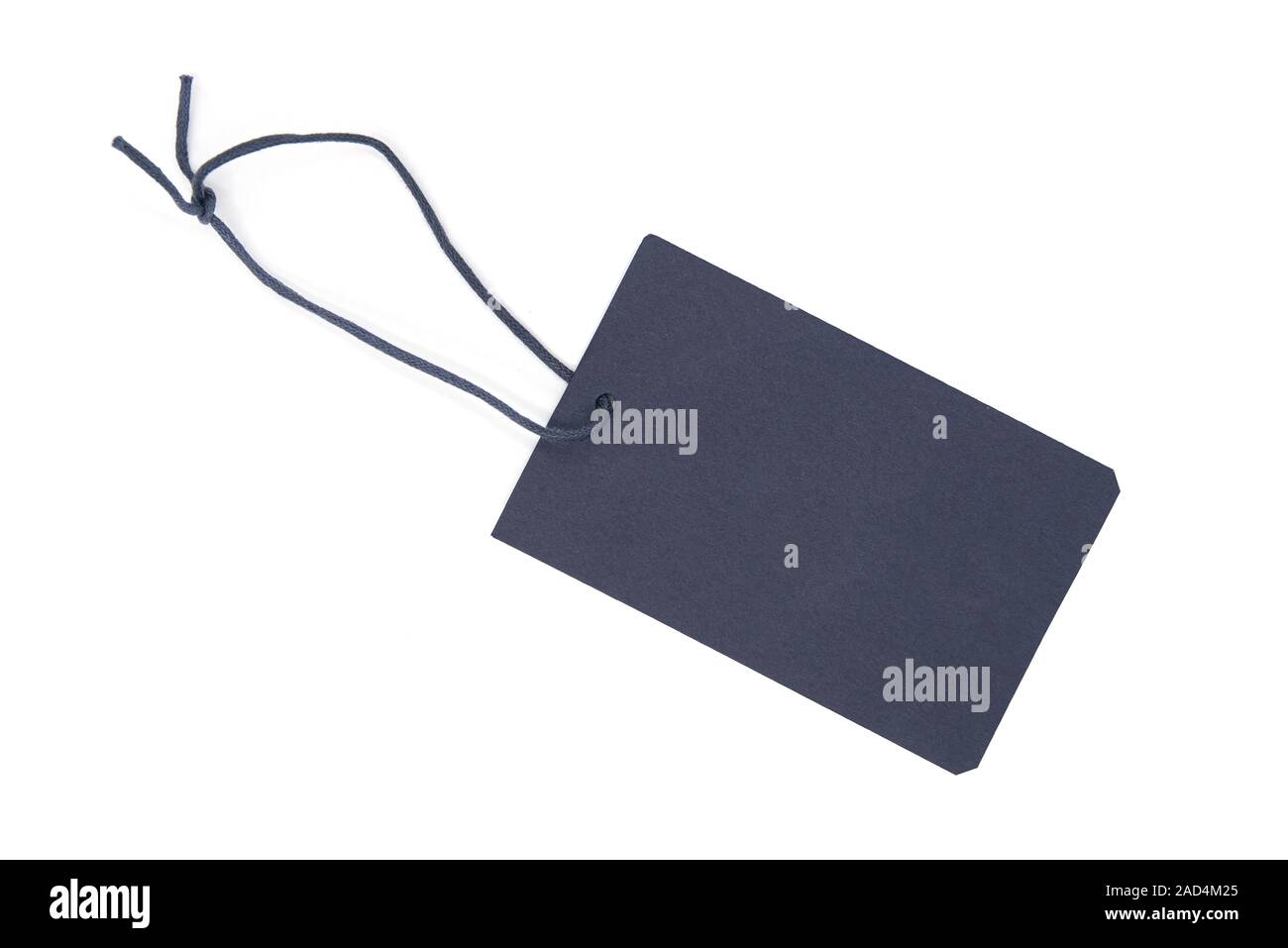 Dark paper Tag or Label isolated on white Background Stock Photo