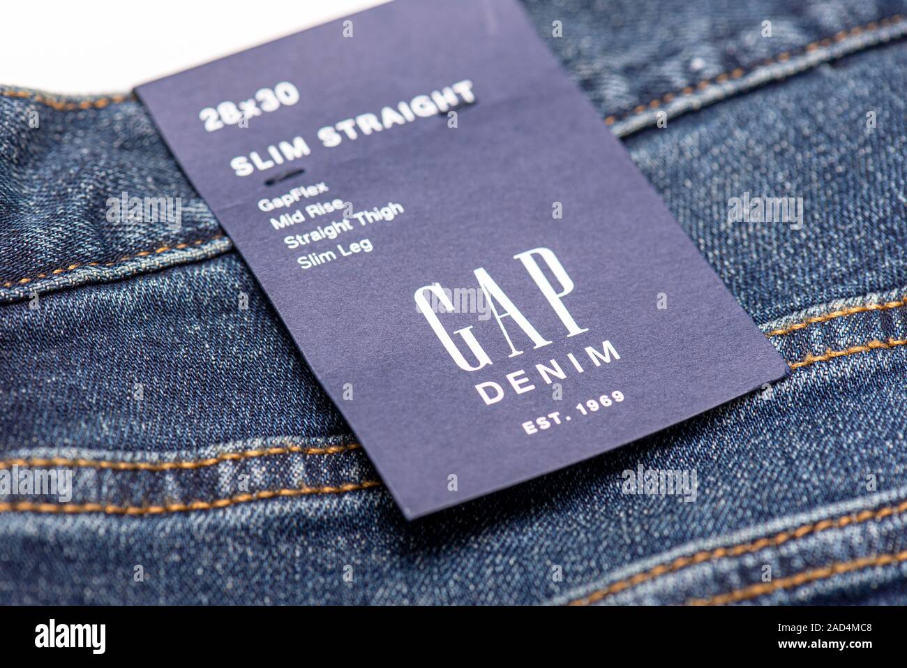 BERLIN - NOV 29: GAP Label on Denim Jeans at GAP Store in Berlin on November  29. 2019 in Germany Stock Photo - Alamy