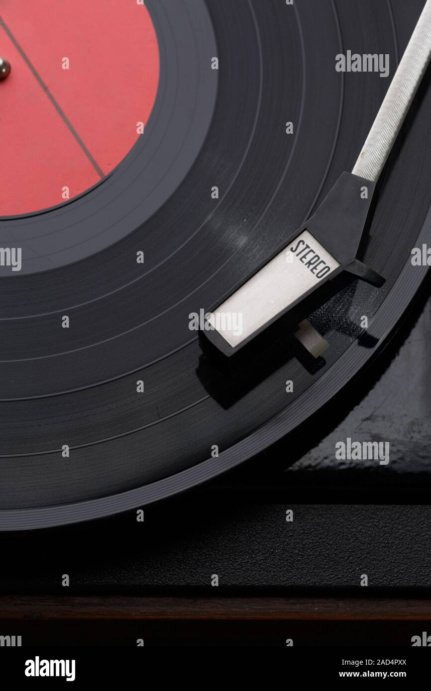 Photography of black vinyl records Stock Photo