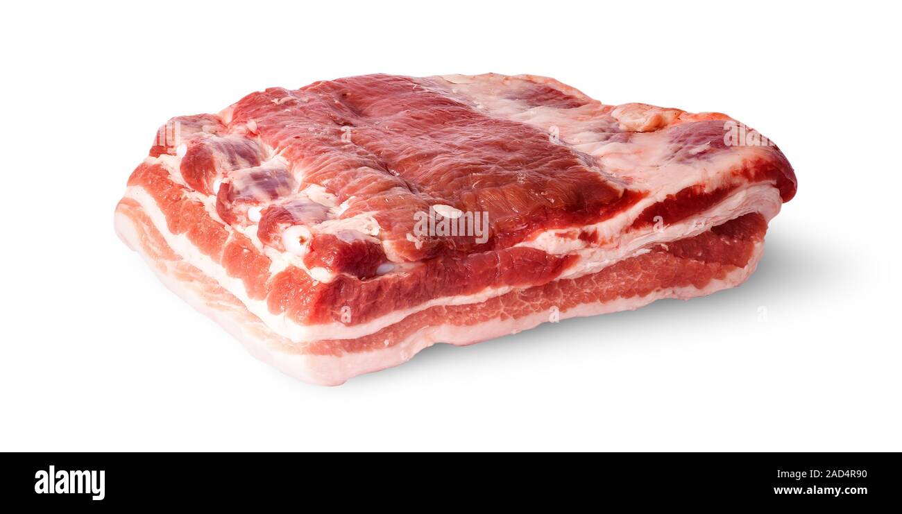 Big piece bacon rotated Stock Photo