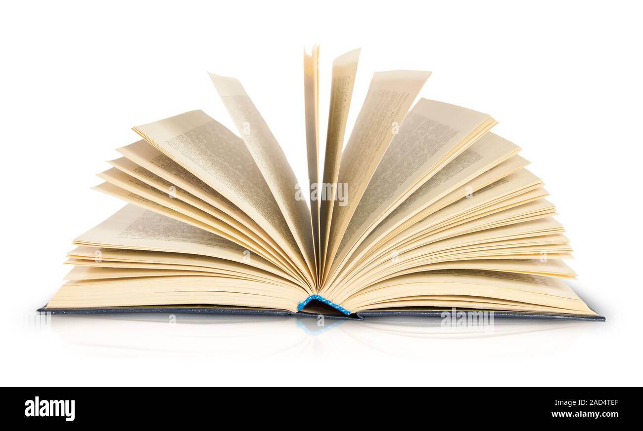Old Open Book Stock Photo