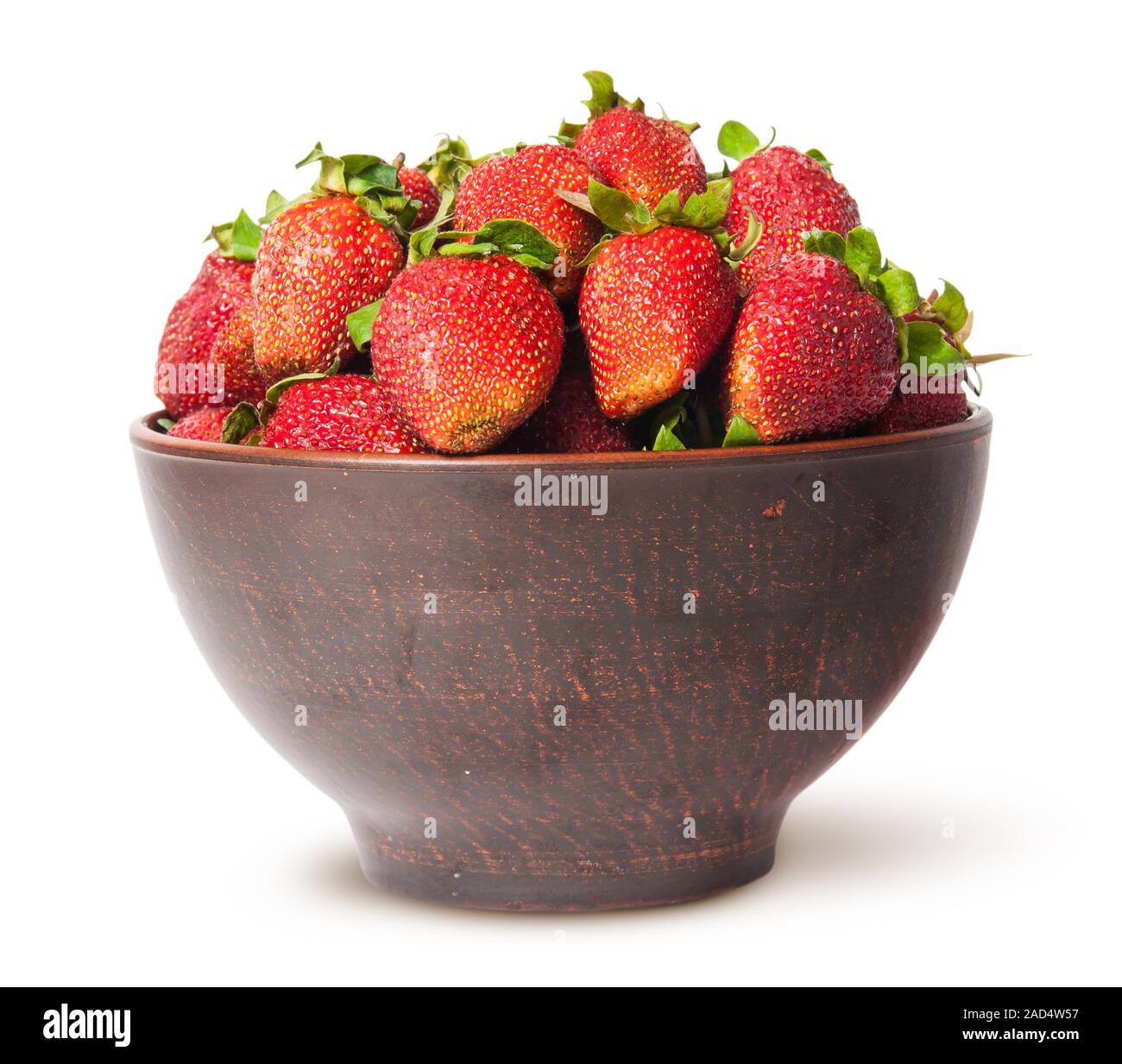 Ripe juicy strawberries in a ceramic bowl Stock Photo - Alamy