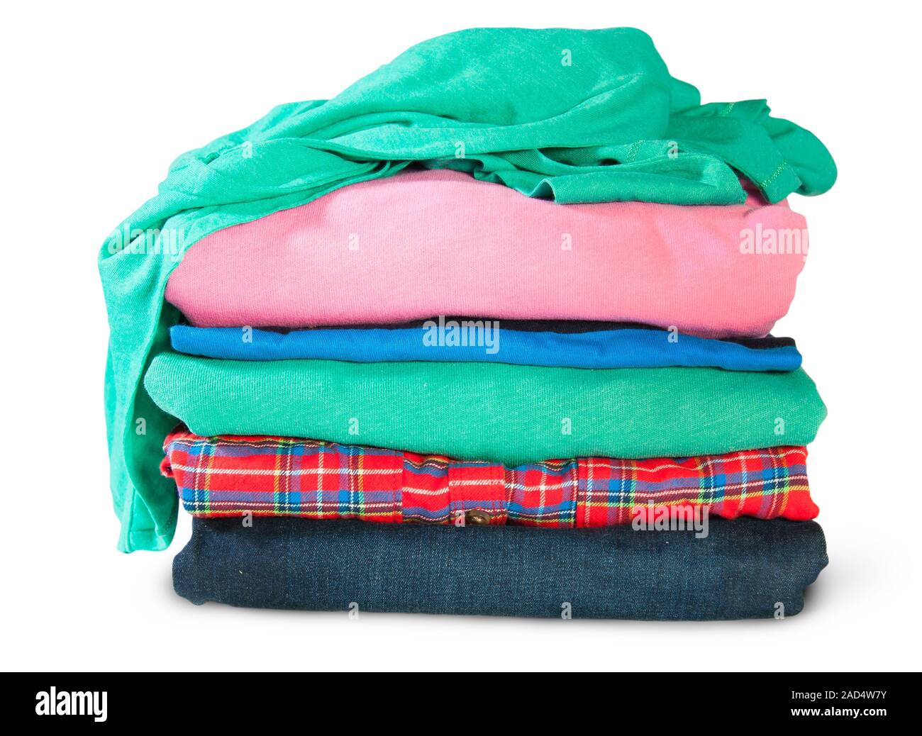 Folded clothes store Cut Out Stock Images Pictures Alamy
