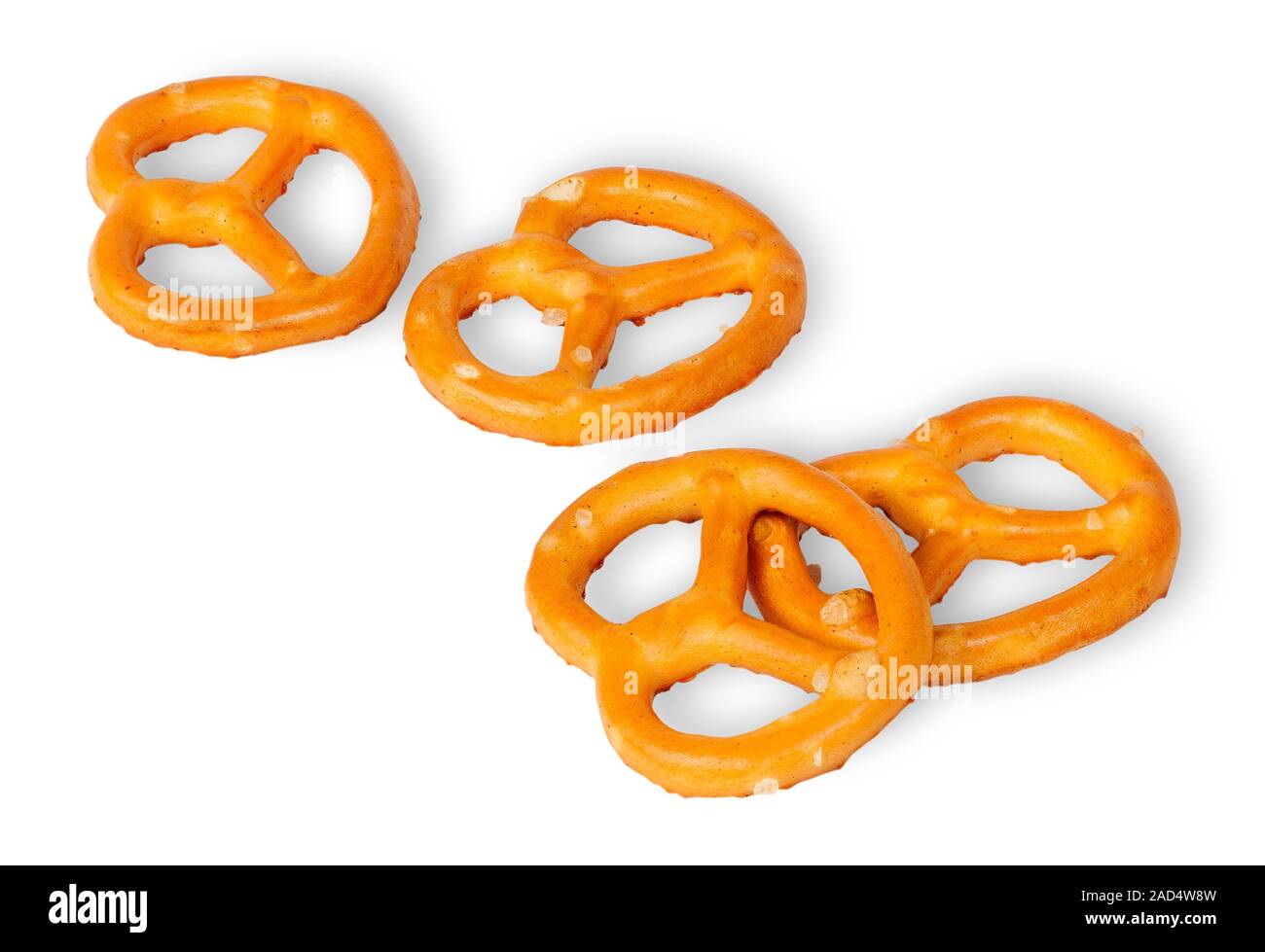 Some crunchy pretzels with salt Stock Photo Alamy