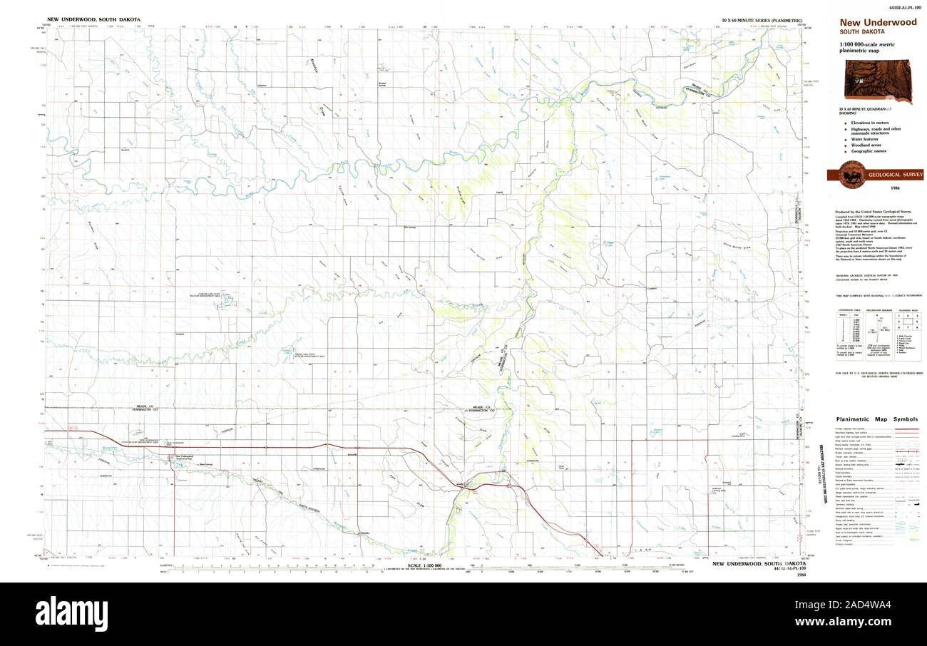 New underwood map Cut Out Stock Images & Pictures Alamy