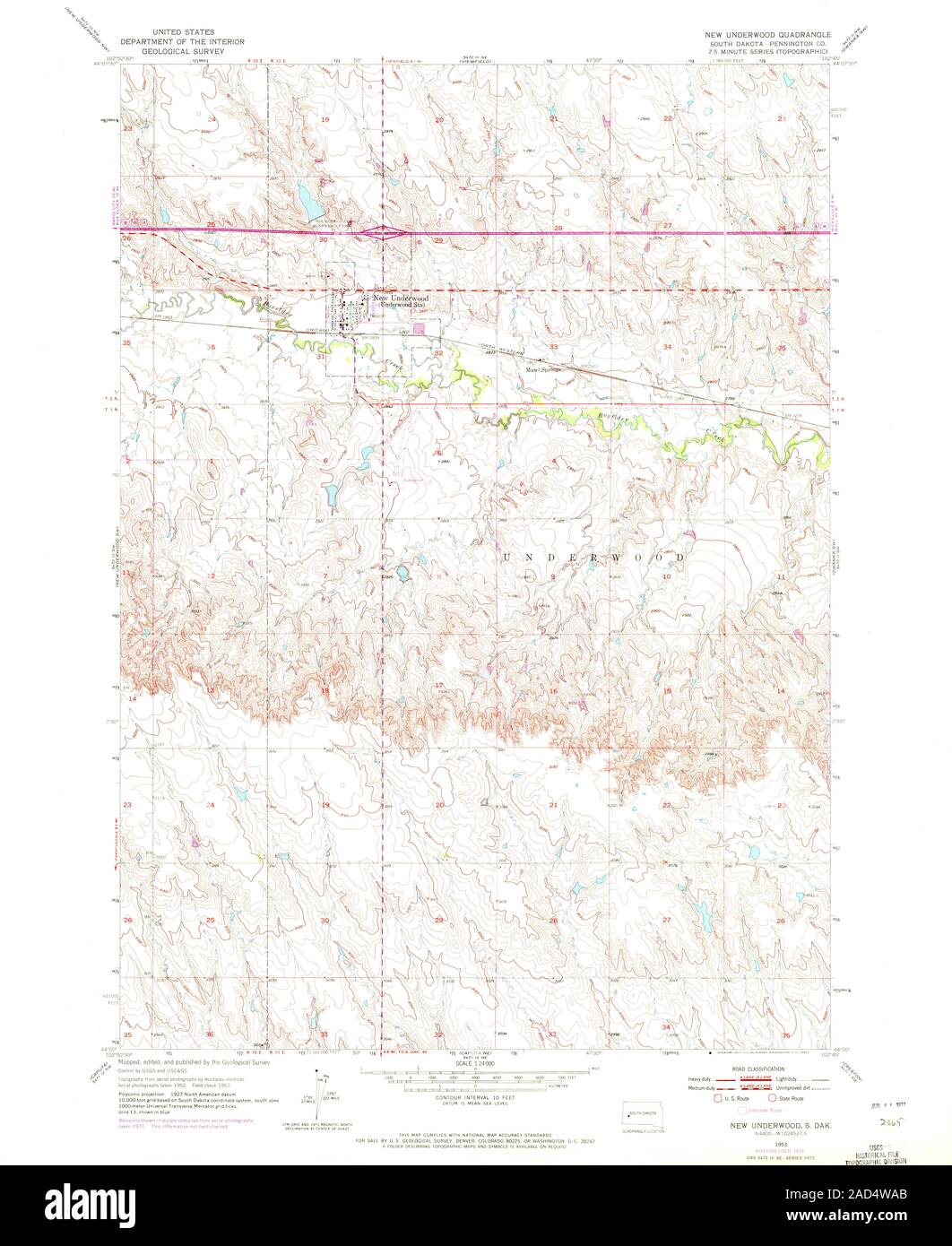 New underwood map hires stock photography and images Alamy