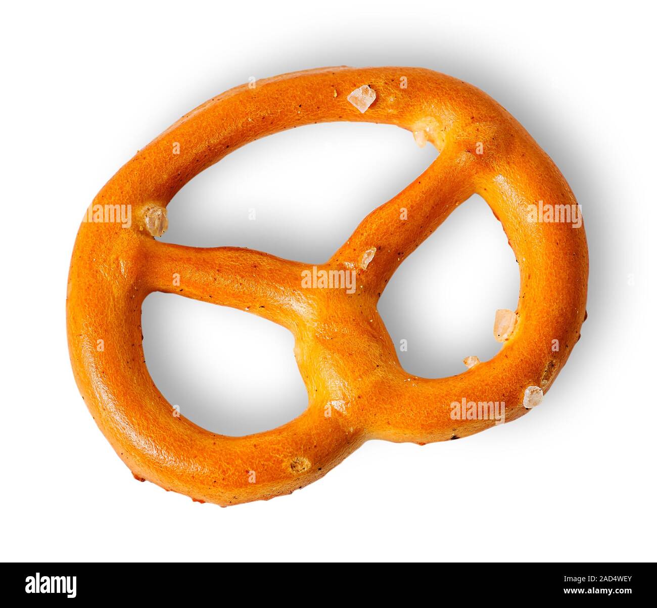 Single crunchy pretzels with salt Stock Photo Alamy