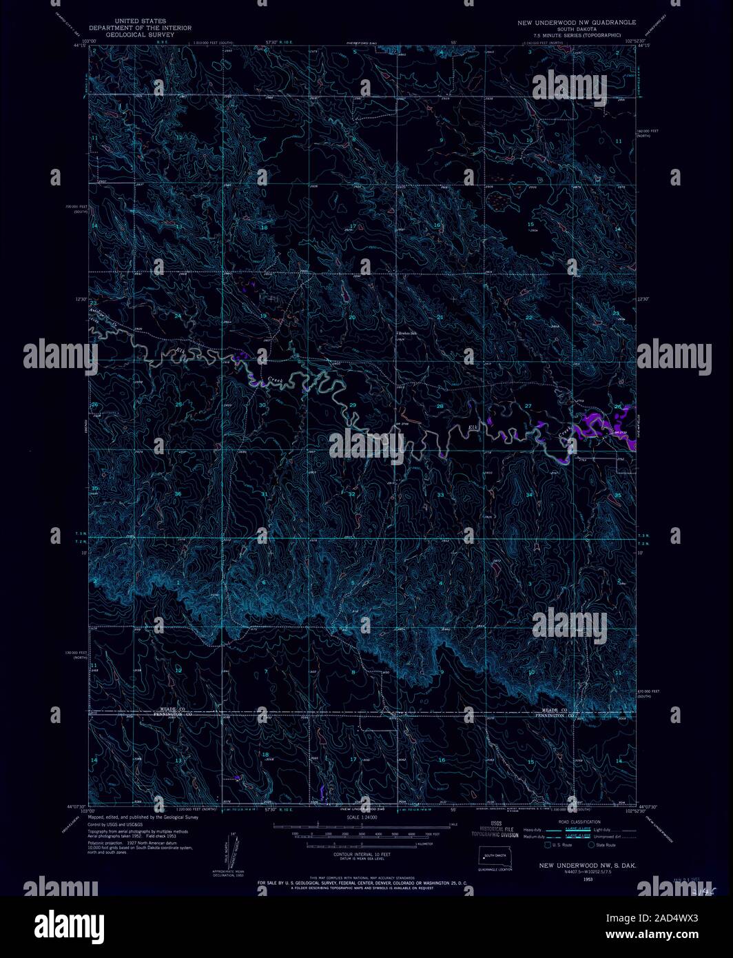 New underwood map hires stock photography and images Alamy