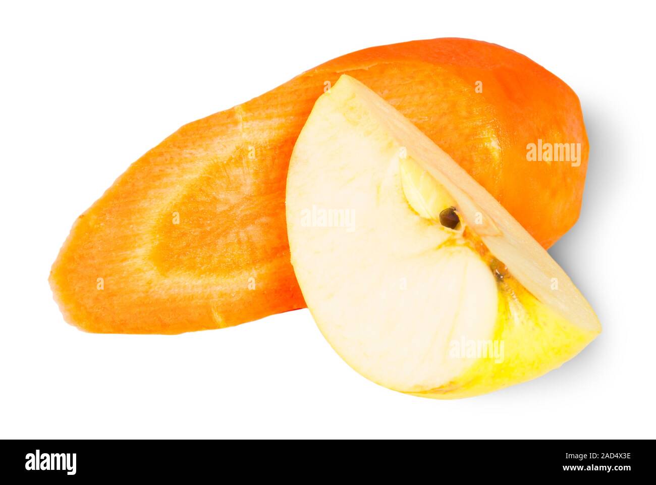 Slices Carrot And Apple Stock Photo