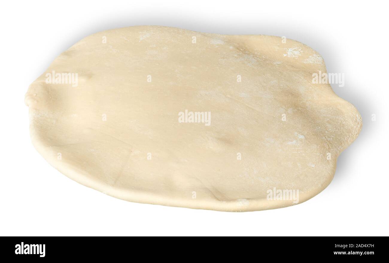 Roll out the dough piece horizontally Stock Photo