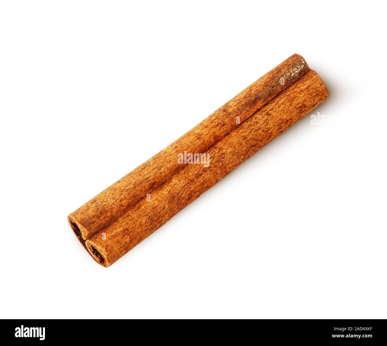 Single cinnamon sticks Stock Photo