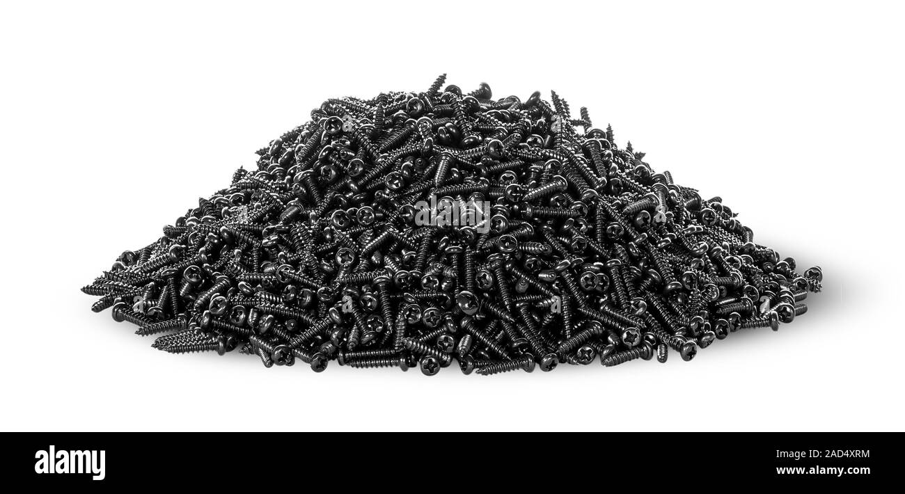 In front heap of screws Stock Photo