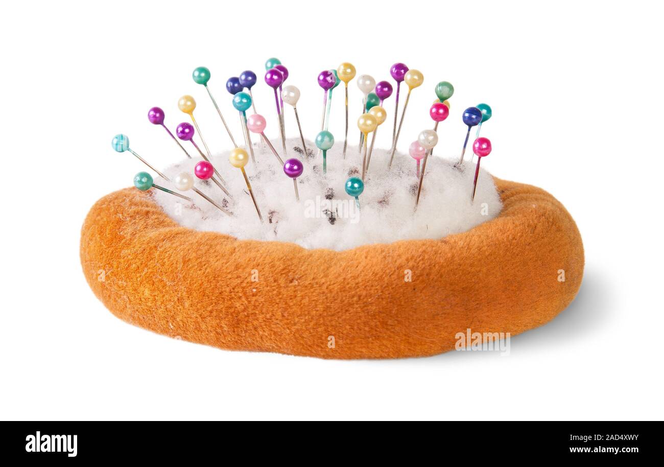 Sewing Pins In Pin Cushion Stock Photo Alamy